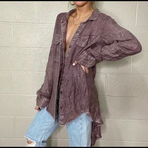 Free People Flannel Sweater